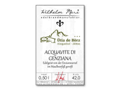 Acquavite die Genziana - Edelgeist von der Enzianwurzel im Maulbeerfaß gereift